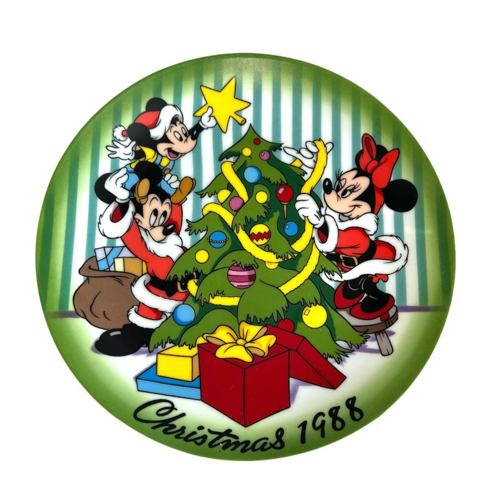 Walt Disney Mickey Mouse Christmas 1986 Plate